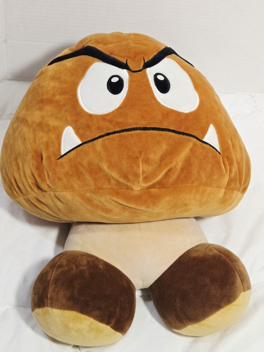 Super Mario Jumbo Goomba Plush Tomy Club Mocchi Mocchi Series Retired Discontinu